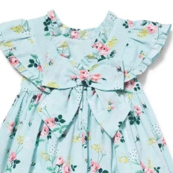Janie and Jack 12-18 Monts SWISS DOT FLORAL PRINT DRESS - Picture 3 of 3